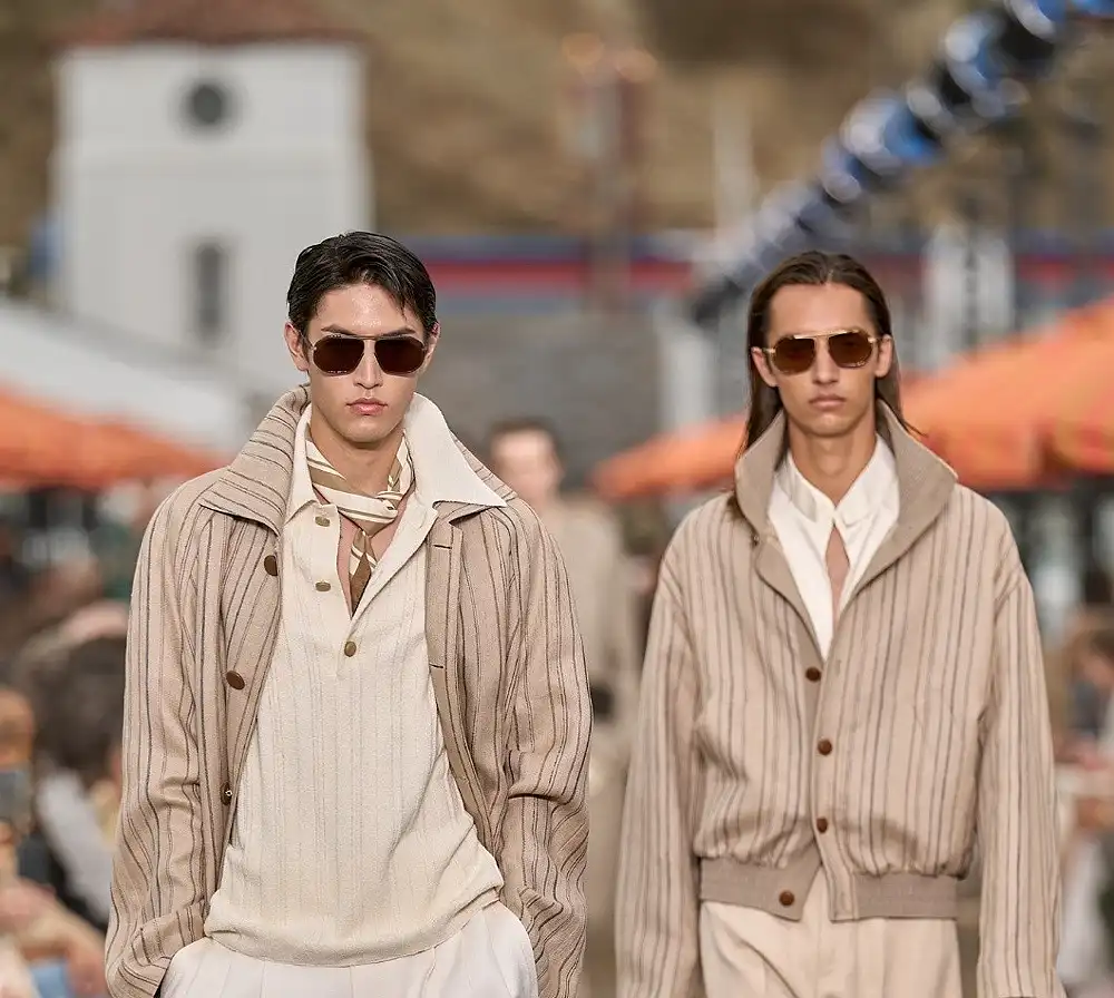 Zegna, verão 2027 masculino com alfaiataria fluida e inovação tecnológica